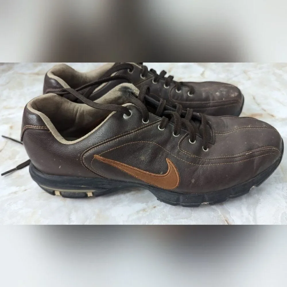 Nike Air Zoom Revive Golf Shoes Mens size 9  Brown Leather